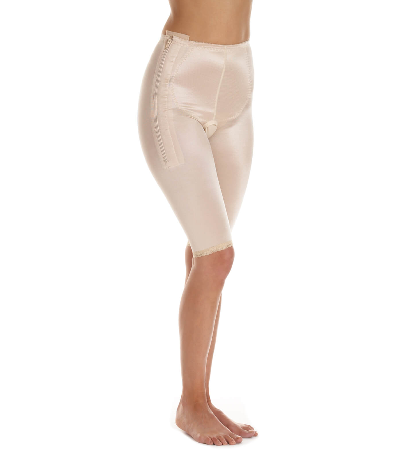 Female, Pants, Above knee, Waist, Normal Support, side Zip, Open crotch